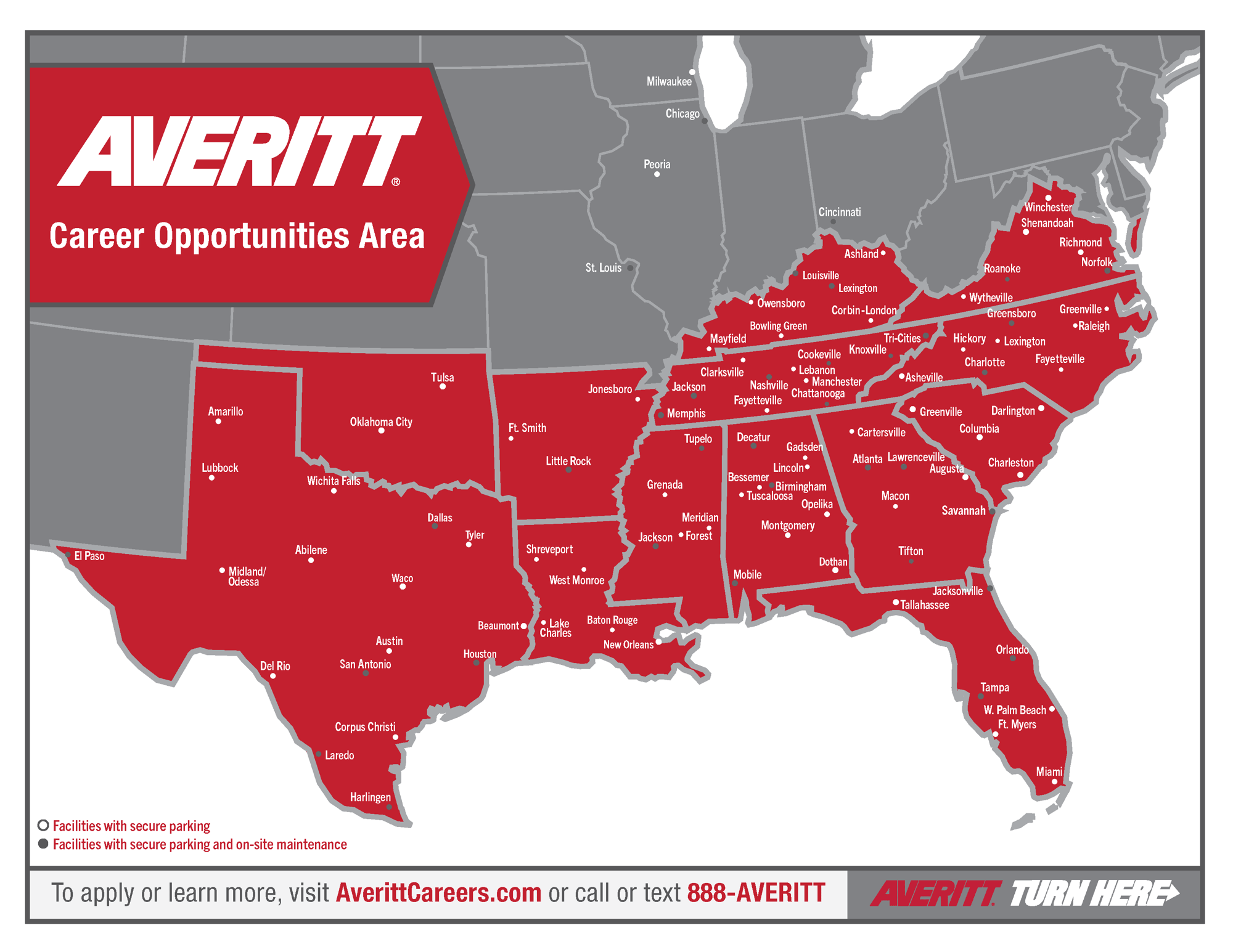 Averitt Recruiting Map 2024