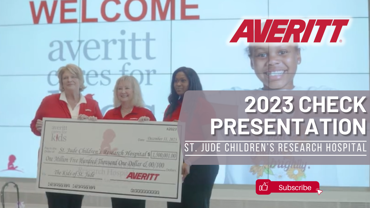 Averitt's 2023 Check Presentation to St. Jude Children's Research Hospital