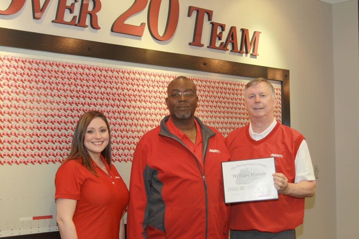 Saluting Truckload Over 20 Team Member William Watson